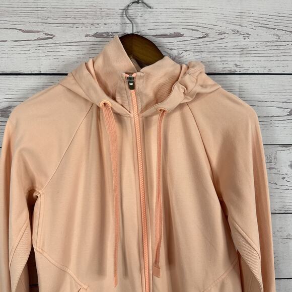 Athleta Sweatshirt Womens Medium Orange Triumph Sweater Athleisure Zip Jacket - Picture 2 of 12